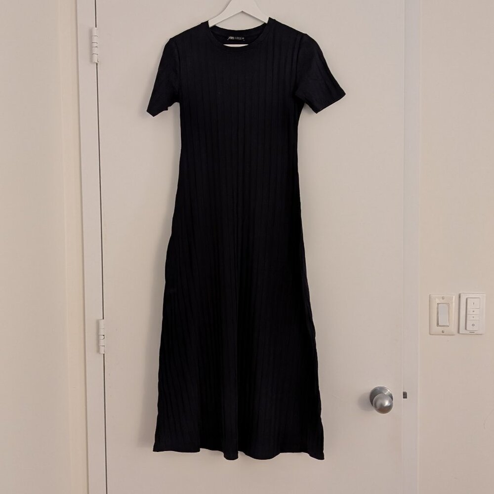 Navy Zara Cotton Dress Size S